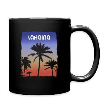 Lahaina Maui Hawaii Sunset Vacation Souvenir Palm - Mug uni - noir - Droite