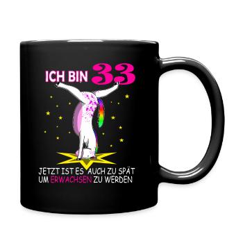 Pferd macht Kopfstand als Yoga-Pose - Tasse einfarbig - Schwarz - Rechts