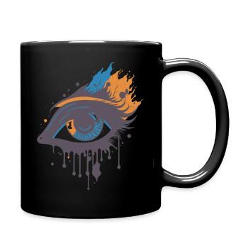 Abstract Beauty Eye 1 - Full Colour Mug - black - Right