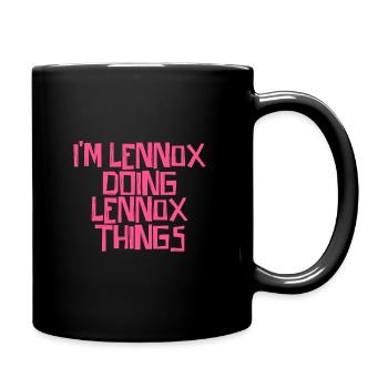 I'm Lennox doing Lennox things - Tasse einfarbig - Schwarz - Rechts