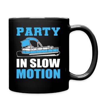 Party In Slow Motion Kapitän - Tasse einfarbig - Schwarz - Rechts