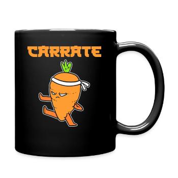 Karotten Wortspiel Vegetarier - Tasse einfarbig - Schwarz - Rechts