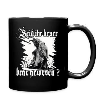 Krampus T-Shirt für eine schaurige Weihnachtszeit - Tasse einfarbig - Schwarz - Rechts