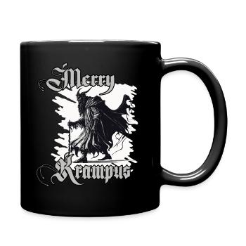 Horror Krampus T-Shirt Süddeutsch Weihnachtsmann - Tasse einfarbig - Schwarz - Rechts