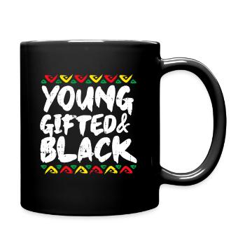 Junge begabte Schwarze Kente Dashiki Stolz Afrikanisch - Tasse einfarbig - Schwarz - Rechts