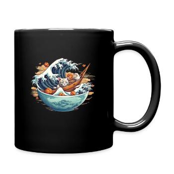 Kawaii Neko Ramen Amateurs de cuisine japonaise - Mug uni - noir - Droite