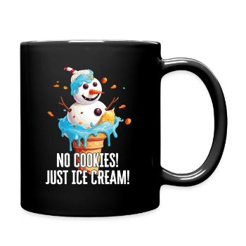Weihnachten im Juli Schneemann-Eiscreme - Tasse einfarbig - Schwarz - Rechts