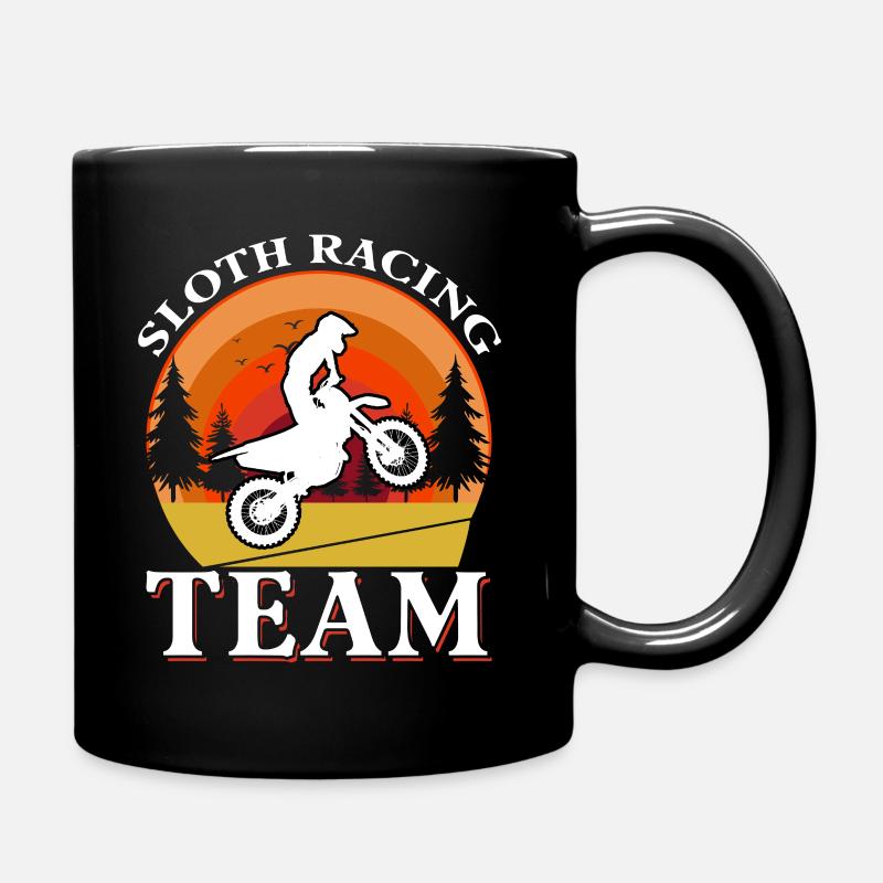 Faultier Rennteam - Tasse einfarbig - Schwarz