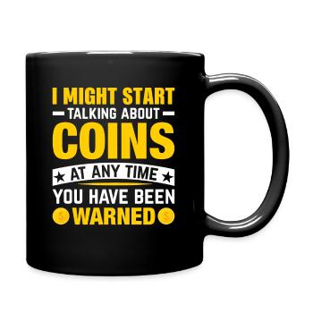 Coin Collector Coins Silver Coins Gold Coins - Full Colour Mug - black - Right