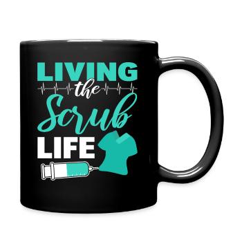 Living The Scrub Life Arzt - Tasse einfarbig - Schwarz - Rechts