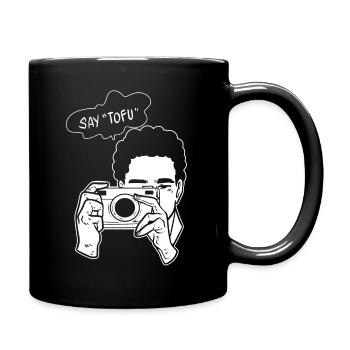 Say Tofu Vegan - Tasse einfarbig - Schwarz - Rechts