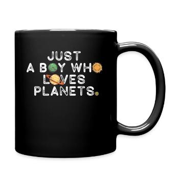 Just A Boy Who Loves Planets Solar System - Full Colour Mug - black - Right
