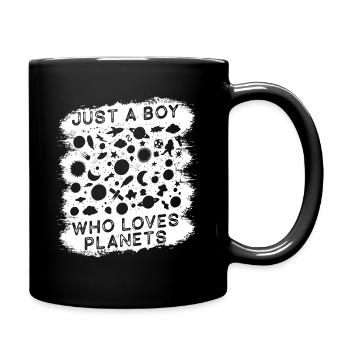 Juste un garçon qui aime les planètes du système solaire - Mug uni - noir - Droite