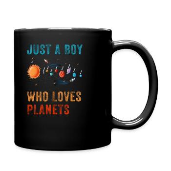 Just A Boy Who Loves Planets Solar System - Full Colour Mug - black - Right