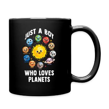 Just A Boy Who Loves Planets Solar System - Full Colour Mug - black - Right