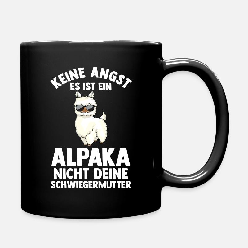 Alpaka - Tasse einfarbig - Schwarz