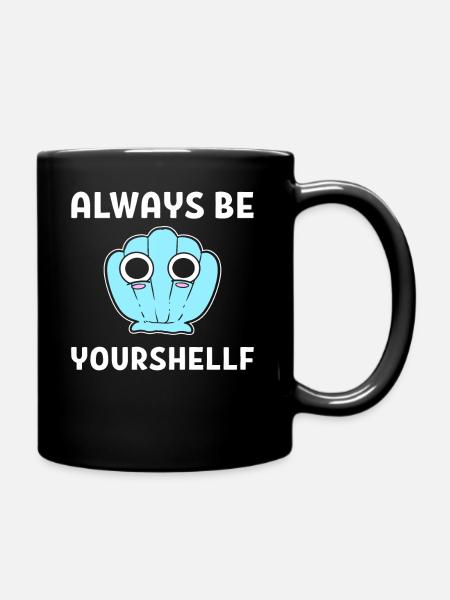 Sea Shell Pun Muschelsammler - Tasse einfarbig - Schwarz