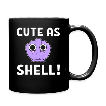 Sea Shell Pun Conchologe - Tasse einfarbig - Schwarz - Rechts