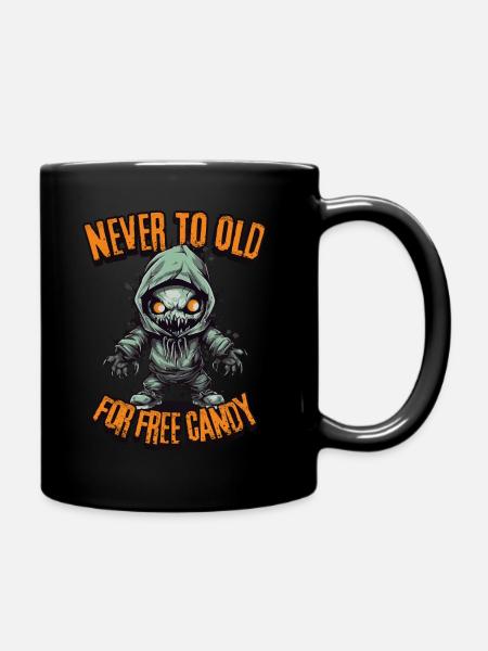 Creepy Candy Hunt: jamais trop vieux pour des bonbons gratuits - Mug uni - noir