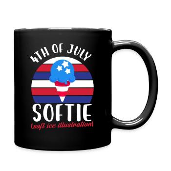 4th of july softie soft ice Design - Tasse einfarbig - Schwarz - Rechts