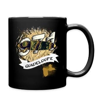 Belle idee cadeau souvenir carte de la guadeloupe - Mug uni - noir - Droite