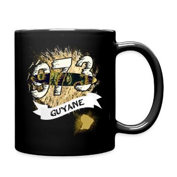 Belle idee cadeau souvenir carte de la Guyane 973 - Mug uni - noir - Droite