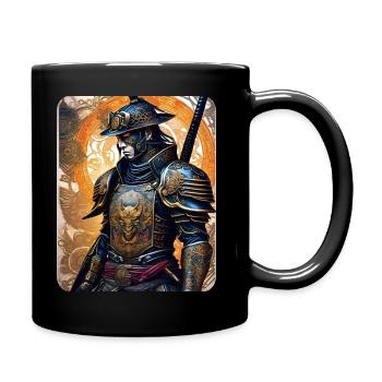 Stolzer Samurai Japan Asia Kendo Karate Ninja Judo - Tasse einfarbig - Schwarz - Rechts