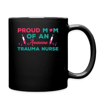 Stolzes Trauma Krankenschwester Mama - Tasse einfarbig - Schwarz - Rechts