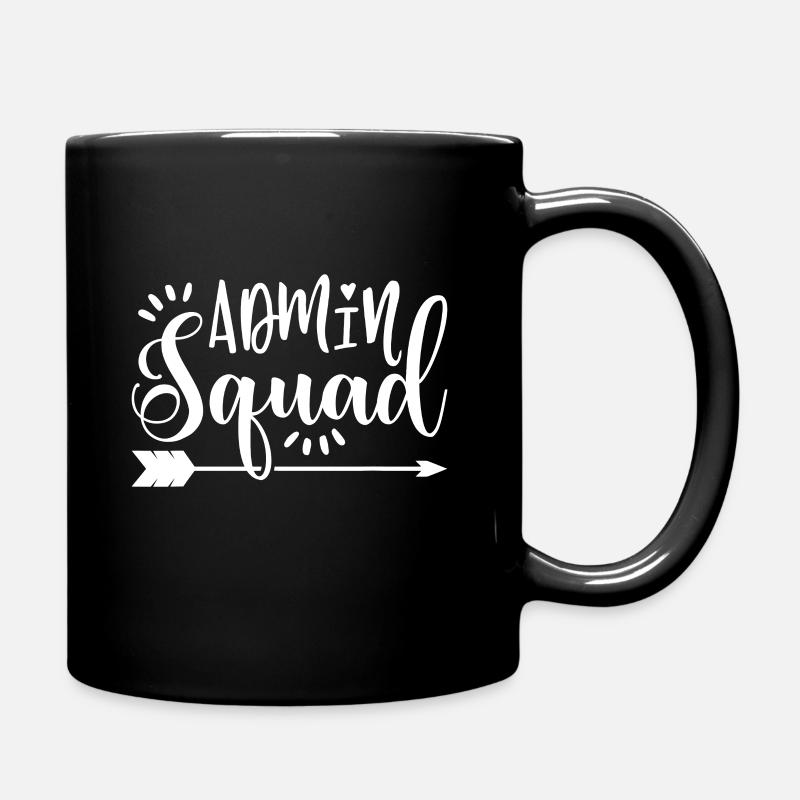 Schul-Admin-Geschenk-Admin-Squad - Tasse einfarbig - Schwarz