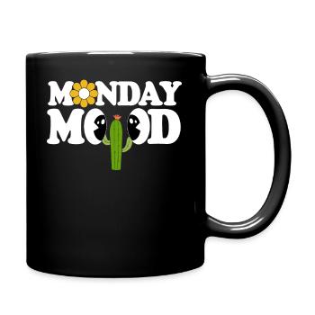 Monday Mood - Tasse einfarbig - Schwarz - Rechts