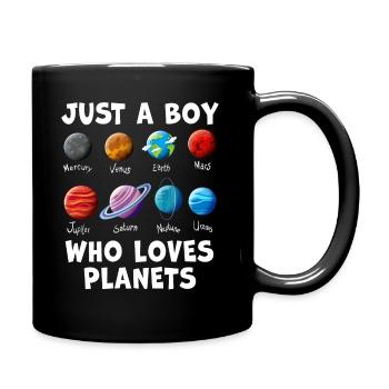 Just A Boy Who Loves Planets Solar System - Full Colour Mug - black - Right