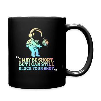 Je peux bloquer votre tir Volleyball de plage - Mug uni - noir - Droite