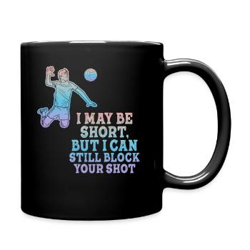 Je peux bloquer votre tir Volleyball de plage - Mug uni - noir - Droite