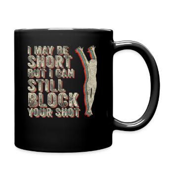 Je peux bloquer votre tir Volleyball de plage - Mug uni - noir - Droite