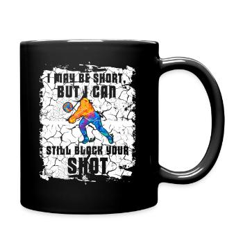 Je peux bloquer votre tir Volleyball de plage - Mug uni - noir - Droite