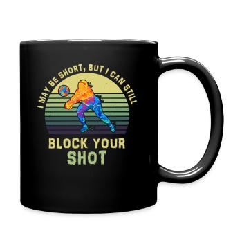 Je peux bloquer votre tir Volleyball de plage - Mug uni - noir - Droite