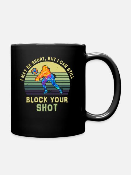 Ich kann deinen Schuss blockieren Beachvolleyball - Tasse einfarbig - Schwarz