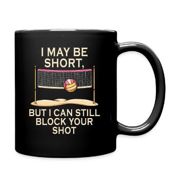 Je peux bloquer votre tir Volleyball de plage - Mug uni - noir - Droite