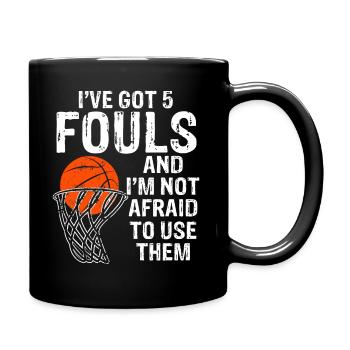 Basketball I've Got 5 Fouls - Full Colour Mug - black - Right