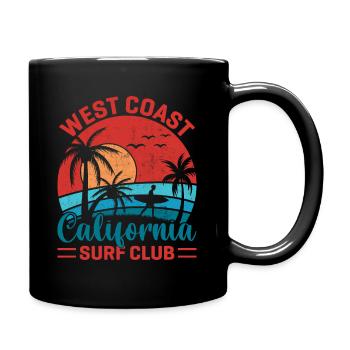 Surf Club Californie West Coast Beach Palm - Mug uni - noir - Droite