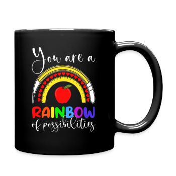 Vous êtes un arc-en-ciel de possibilités - Professeur mignon - Mug uni - noir - Droite