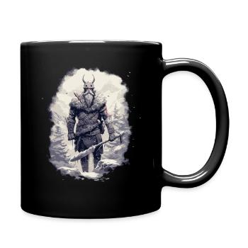 Viking Pride Wahalla Norse warrior tradition. - Full Colour Mug - black - Right