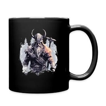 Wikinger Schlachtruf Nordisches Wikinger - Tasse einfarbig - Schwarz - Rechts