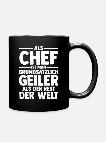 Arbeit Kollegen Büro Teamleiter Führungskraft Chef - Tasse einfarbig - Schwarz