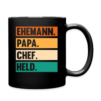 Arbeit Kollegen Vater Papa Teamleiter Führungskraf - Tasse einfarbig - Schwarz - Rechts
