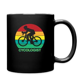 Dynamisches Retro-Bike Design für Männer Radfahrer - Tasse einfarbig - Schwarz - Rechts