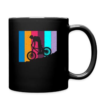 Retro Bike MTB: Mountain Adventure Offroad Downhill - Mug uni - noir - Droite