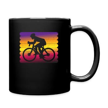 Design de vélo cool: ambiance vintage pour les motards VTT - Mug uni - noir - Droite