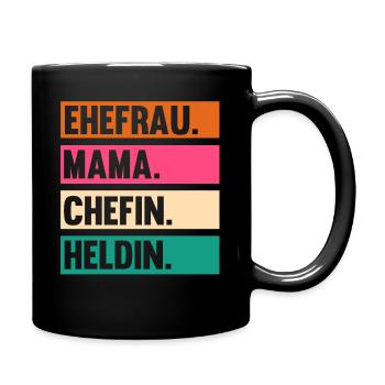 Arbeit Kollegen Mutter Mama Teamleiter Führungskra - Tasse einfarbig - Schwarz - Rechts