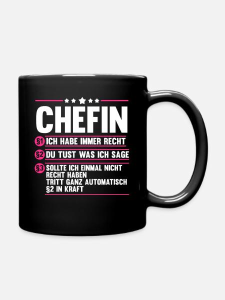 Arbeit Kollegen Büro Teamleiter Führungskraft Chef - Tasse einfarbig - Schwarz